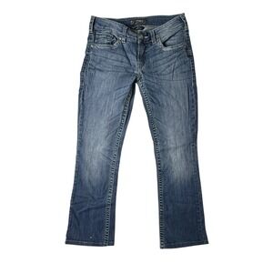 Silver Jeans Women Blue Aiko Bootcut Western Denim Pockets 31 x 30 (tag 28 x 33)